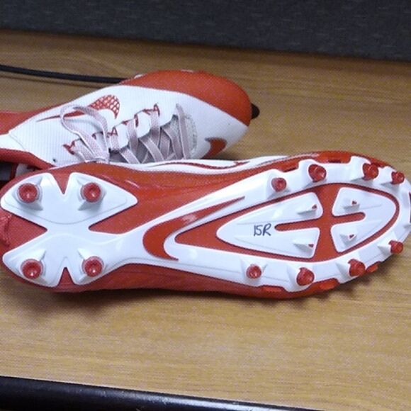 New Nike Alpha Nike skin Cleats size 13.5 red white